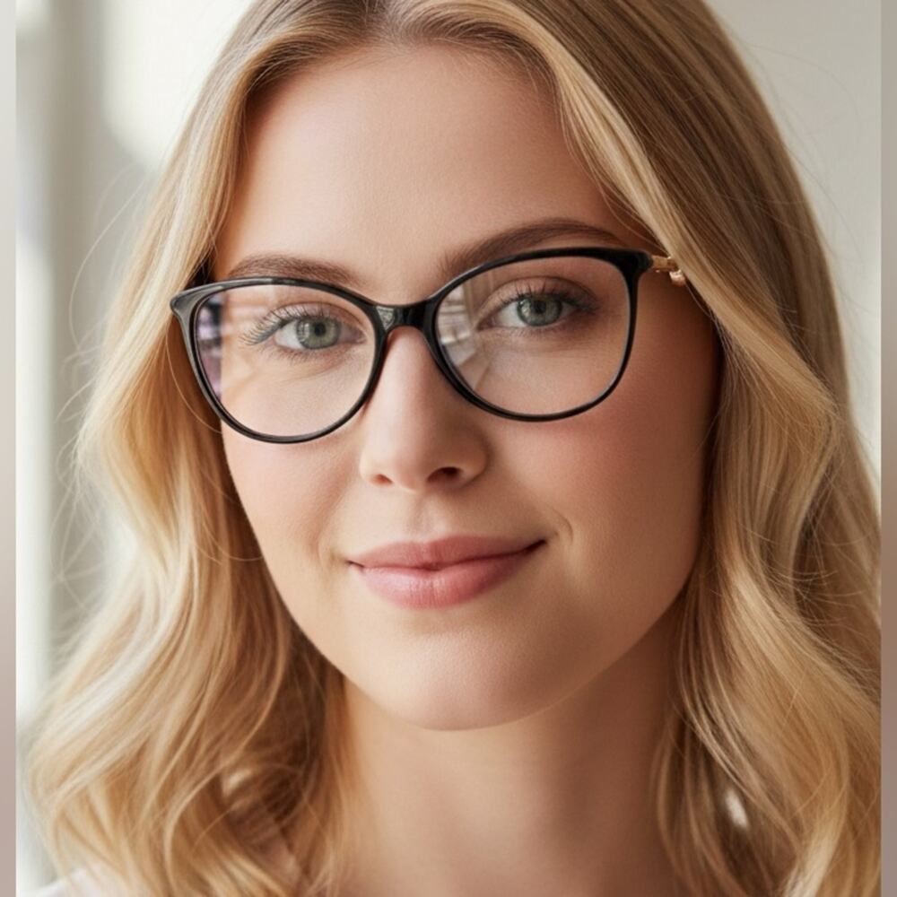 New! Chopard VCH283S 0700 Black and Gold Women Eyeglasses, Authentic